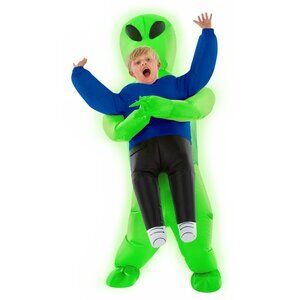 Spirit Alien Abduction Kids Costume - Neon Green and Navy
